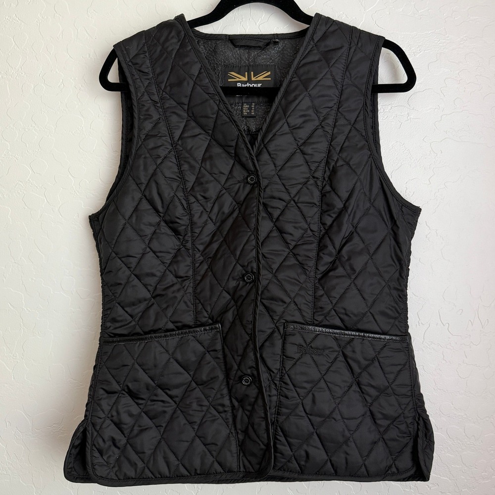 Barbour x Land Rover Women's Quilted Detachable Liner Vest Black US 10